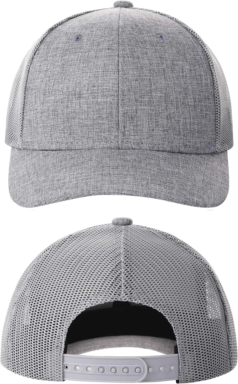 2 Pack Snapback Trucker Baseball Hats Mesh Back Adjustable Blank Ball Caps for Men Women