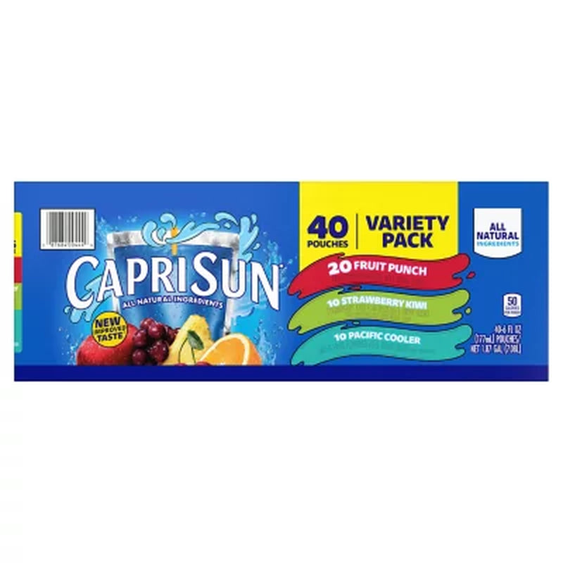 Capri Sun Variety Pack 6 Fl. Oz. Pouches, 40 Pk.