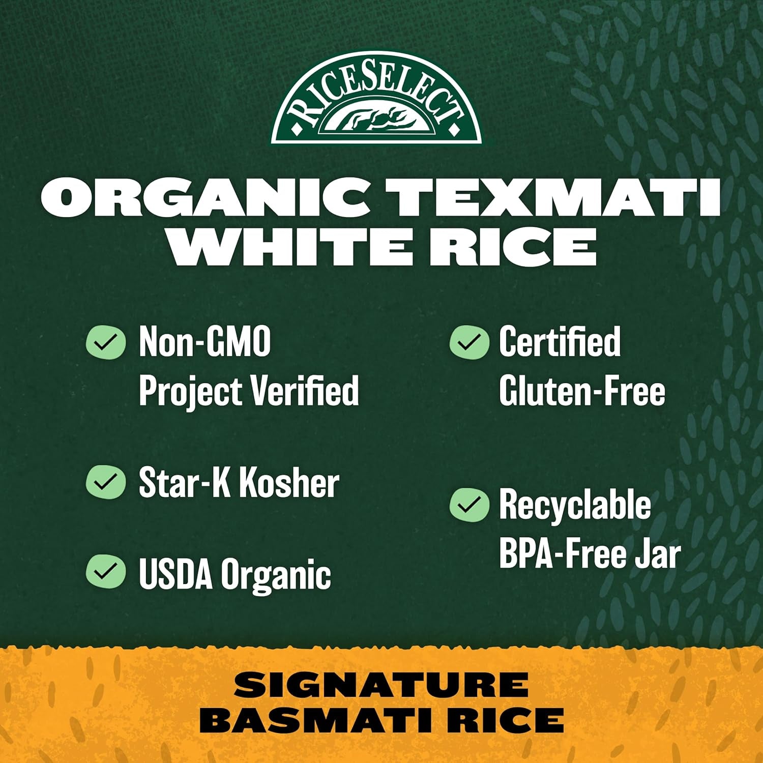 Organic Texmati White Rice, 32 Ounce (1 Count)