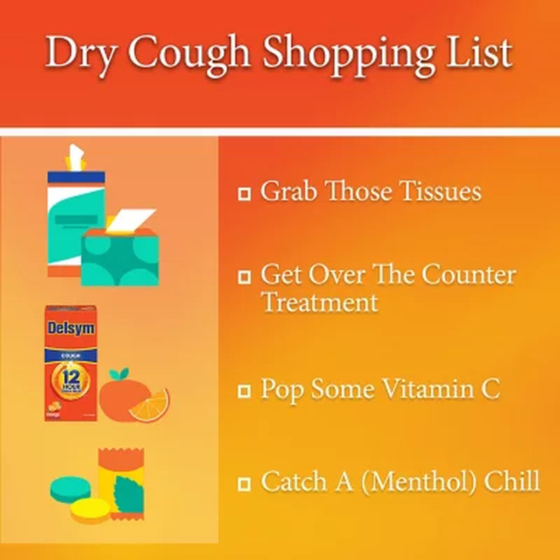 Delsym 12-Hr. Cough Relief Liquid, Orange 2 Pk., 5 Fl. Oz./Pk.