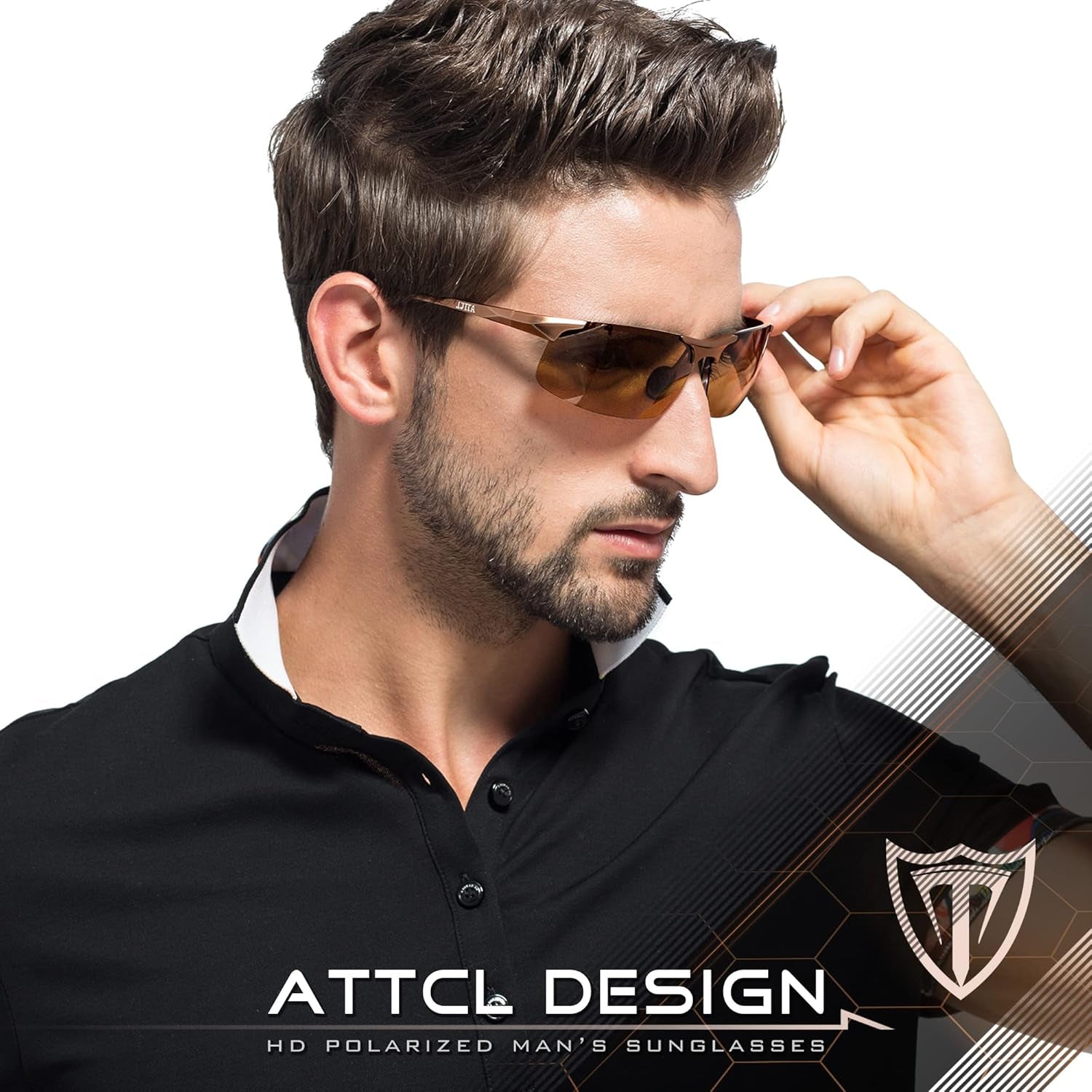 Men'S Fashion Driving Polarized Sunglasses for Men - Al-Mg Metal Ultralight Frame