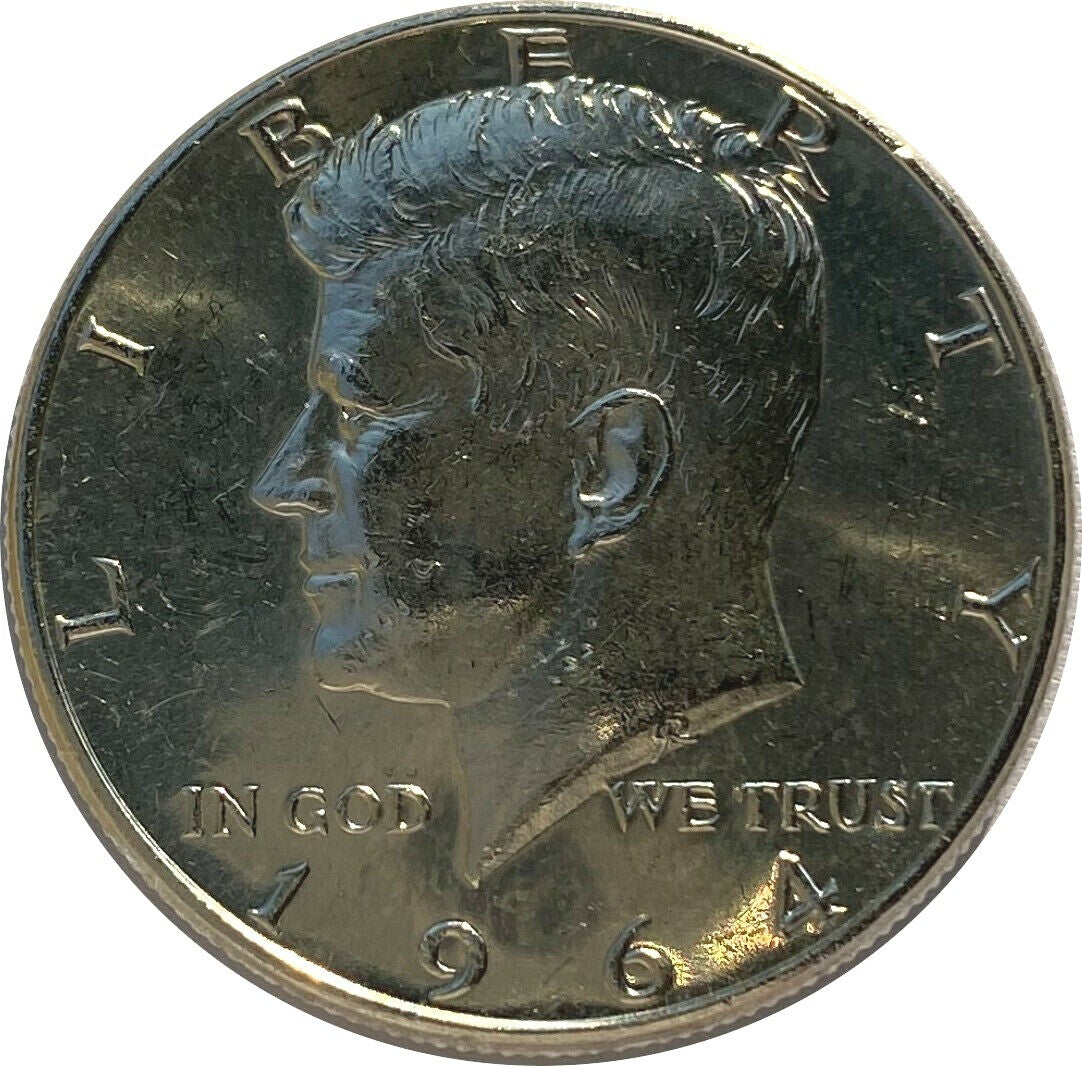 1964 Kennedy Half Dollar 90% SILVER US Mint Coin BU