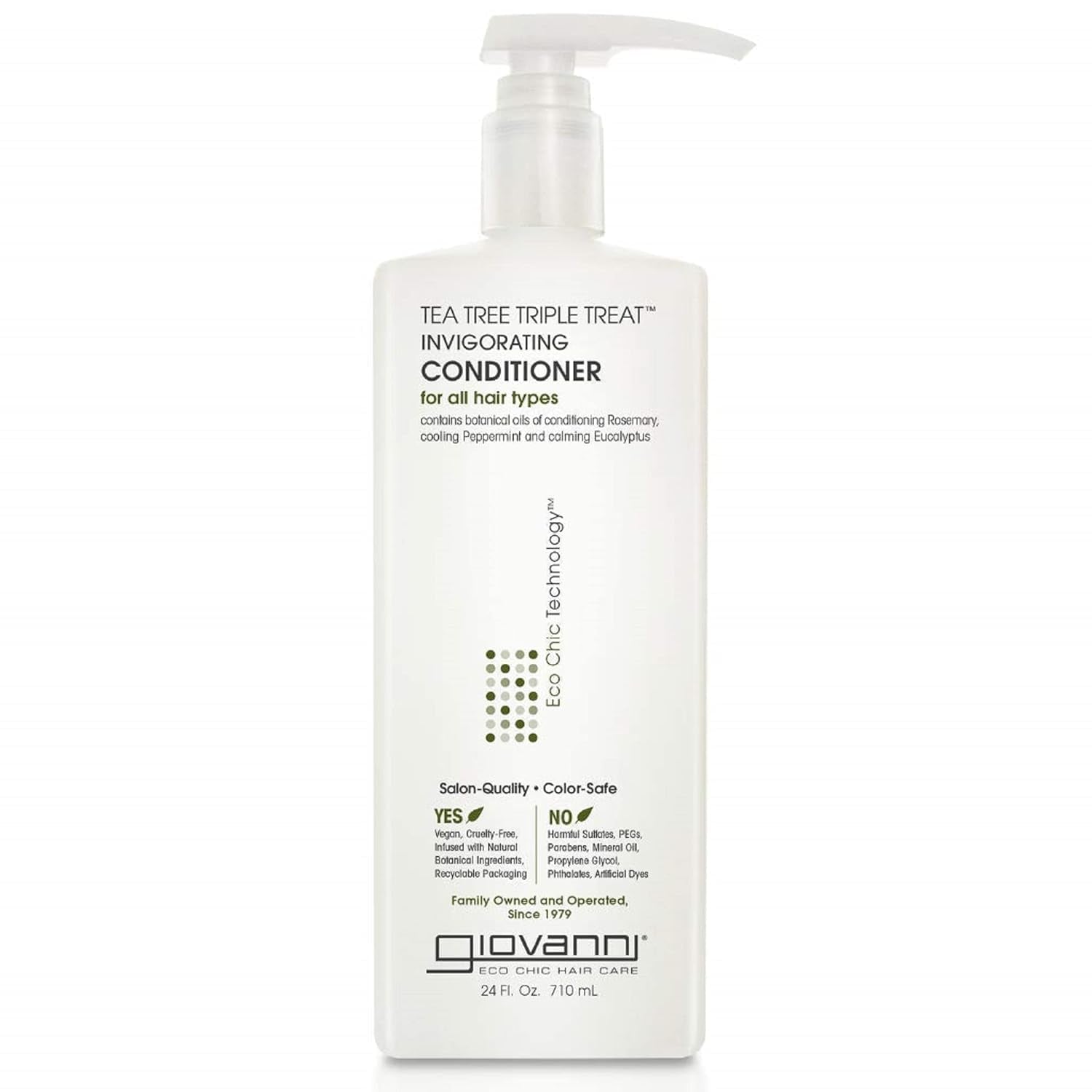 Tea Tree Triple Treat Invigorating Conditioner - Cooling Peppermint, Eucalyptus, Rosemary, Helps Dry Flaking Scalp, Paraben Free, Helps to Moisturize, Smooth & Detangle - 24 Oz (1 Pack)