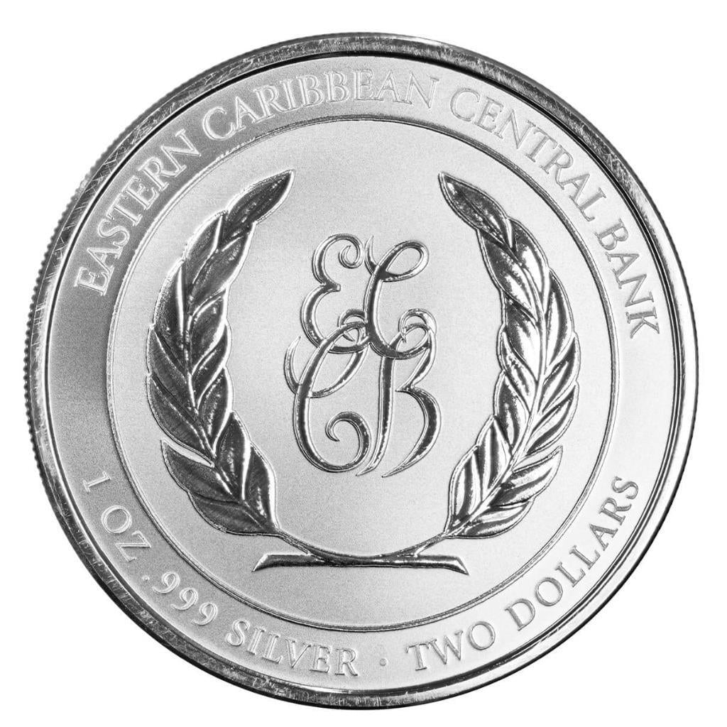 2023 1Oz St. Kitts & Nevis Conch Shell .999 Silver Coin BU Prooflike #A649