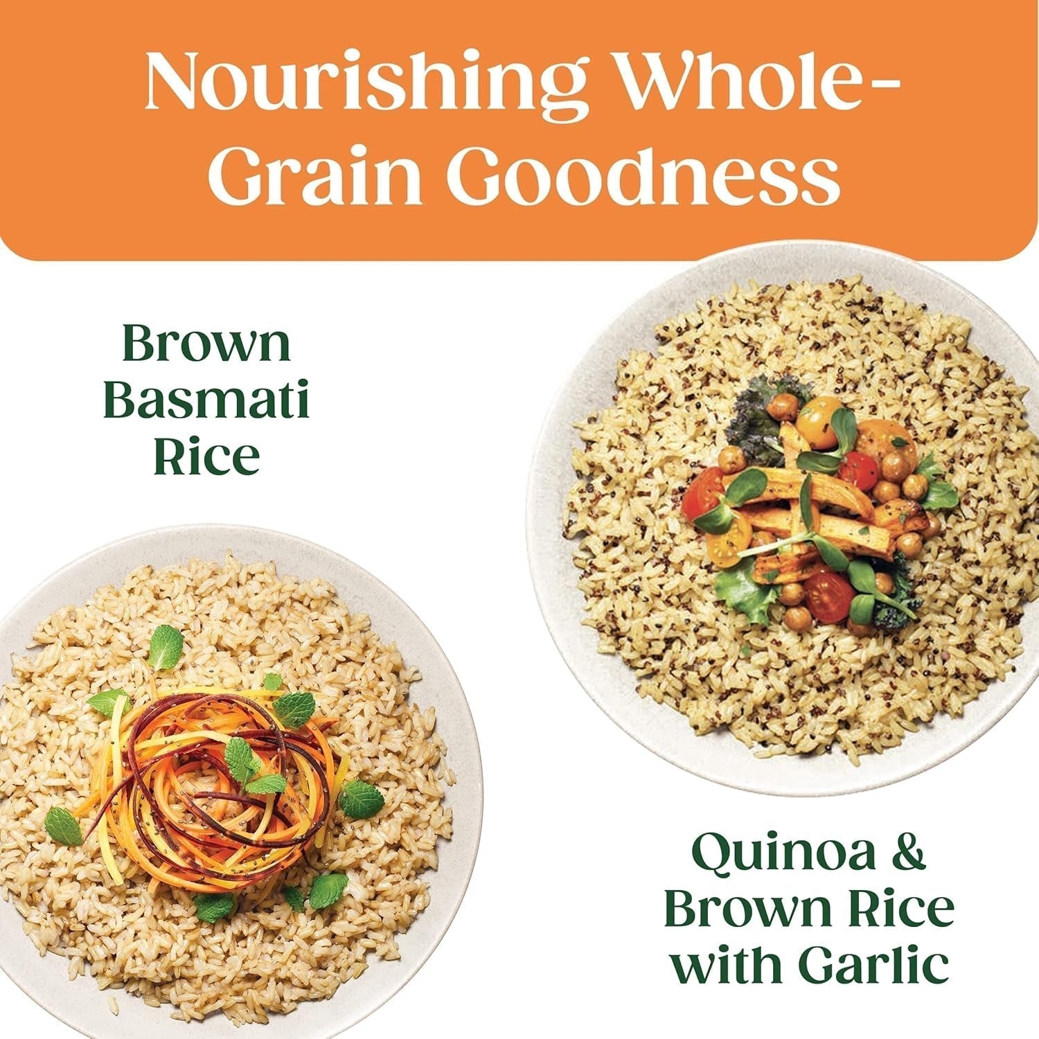 Organic Rice Variety Pack Quinoa and Brown Rice with Garlic & Whole Grain Brown Basmati Rice 8.5 Oz. (Pack of 6)