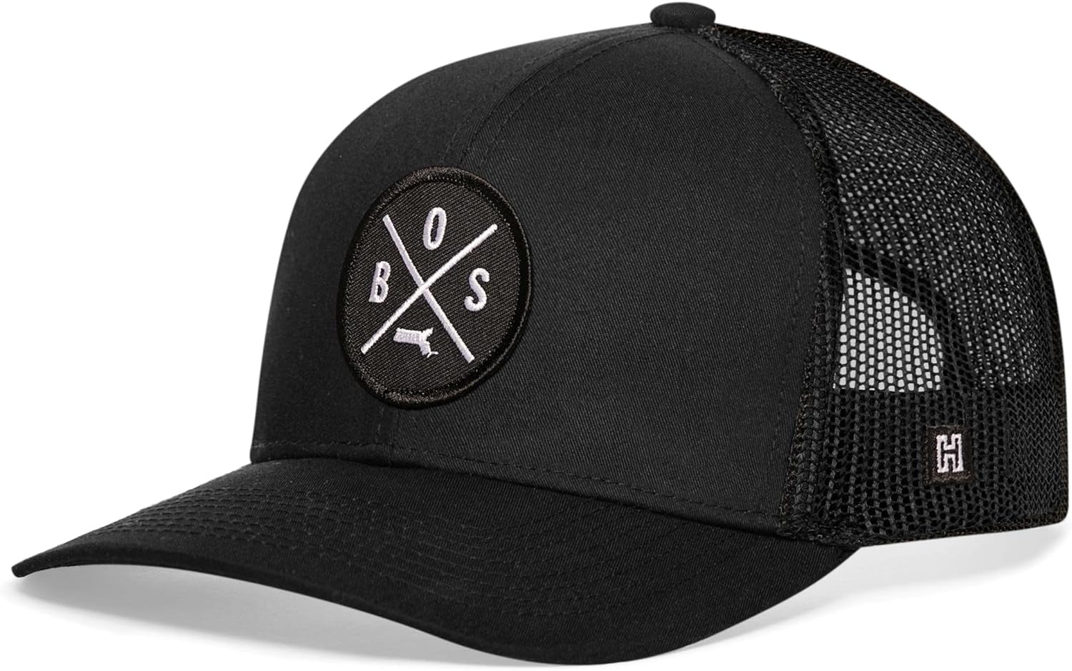 State City Trucker Hat for Men & Women, Adjustable Baseball Hat, Mesh Snapback, Sturdy Outdoor Black Golf Hat