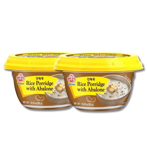 Rice Porridge with Abalone, Microwavable, Instant Abalone Porridge, Korean Rice (280G) - 2 Pack