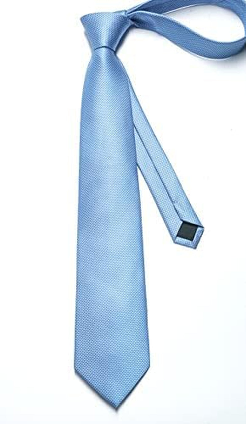 Ties for Men Solid Houndstooth Neckties Handkerchief Formal Business Tie & Pocket Square Set Wedding Party