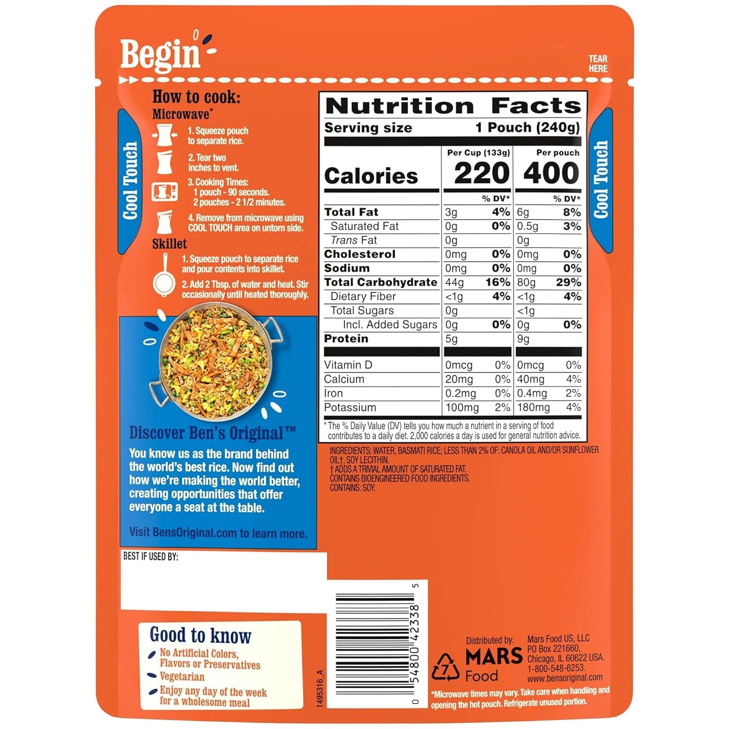 Ready Rice Basmati Rice, Easy Side Dish, 8.5 Oz Pouch (Pack of 6)