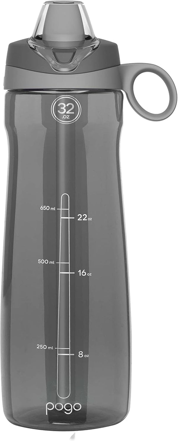 Plastic Water Bottle with Straw Lid and Carry Handle, Reusable, BPA Free, Dishwasher Safe, Perfect for Travel, School, Outdoors, and Gym | 32Oz, 40Oz