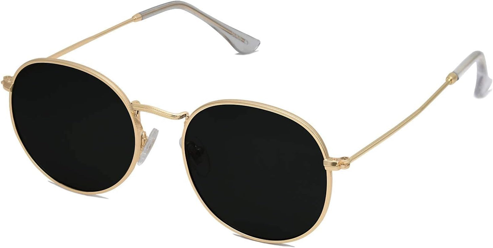 Small round Polarized Sunglasses for Women Men Classic Vintage Retro Shades UV400