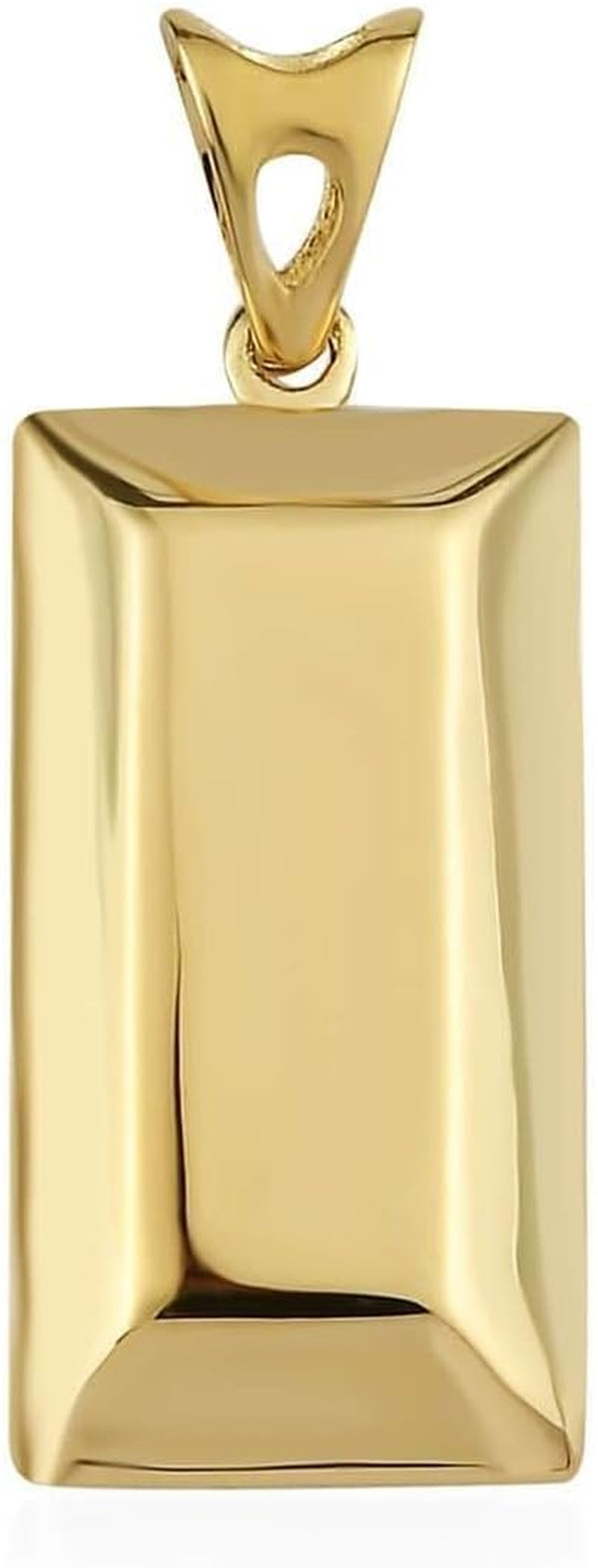 10K Yellow Gold Bar Pendant 1.20 Grams - Solid Gold Pendant for Women - Real Gold Jewelry Birthday Gifts for Women