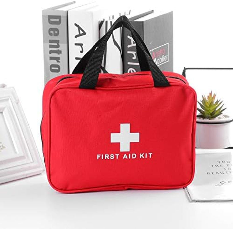 First Aid Bag First Aid Kit Empty Medical Storage Bag Red Trauma Bag for Emergency First Aid Kits Car Workshop Cycling Outdoors (Red 2PCS)