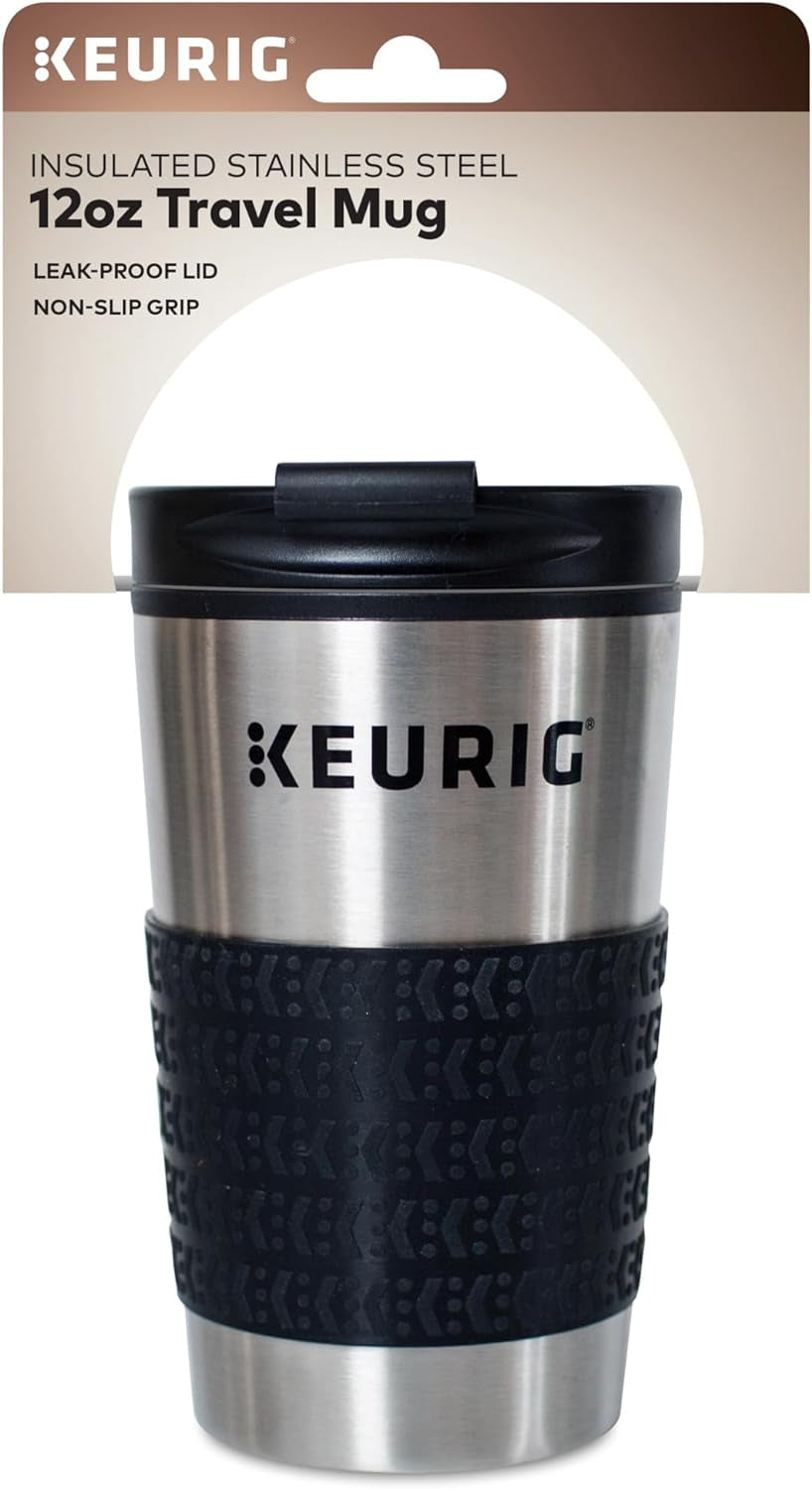 Travel Mug Fits K-Cup Pod Coffee Maker, 1 Count (Pack of 1), Stainless Steel