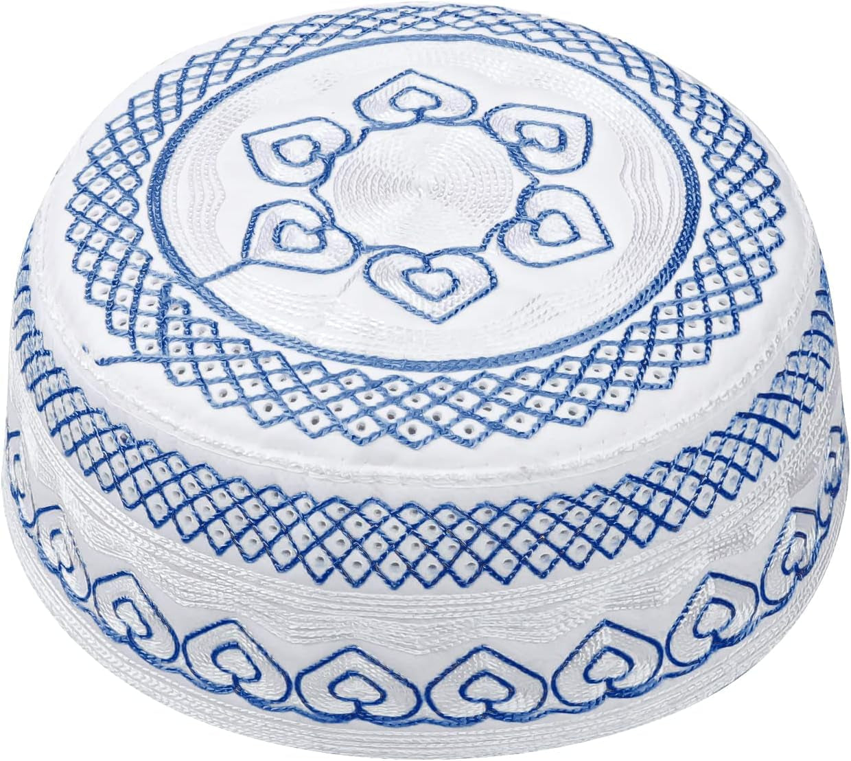 Muslim Prayer Kufi Hat for Men Boys Islamic Beanie Skull Cap Prayer Headwear Embroidery Kofia Topi Sun Hat Ramadan Eid Gift