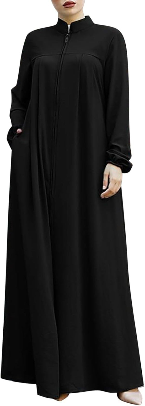 Women'S Chiffon Kaftan Abaya Dress Muslim Long Sleeve Self Tie Flowy Maxi Dress Abaya Casual Dress Dubai Outfits