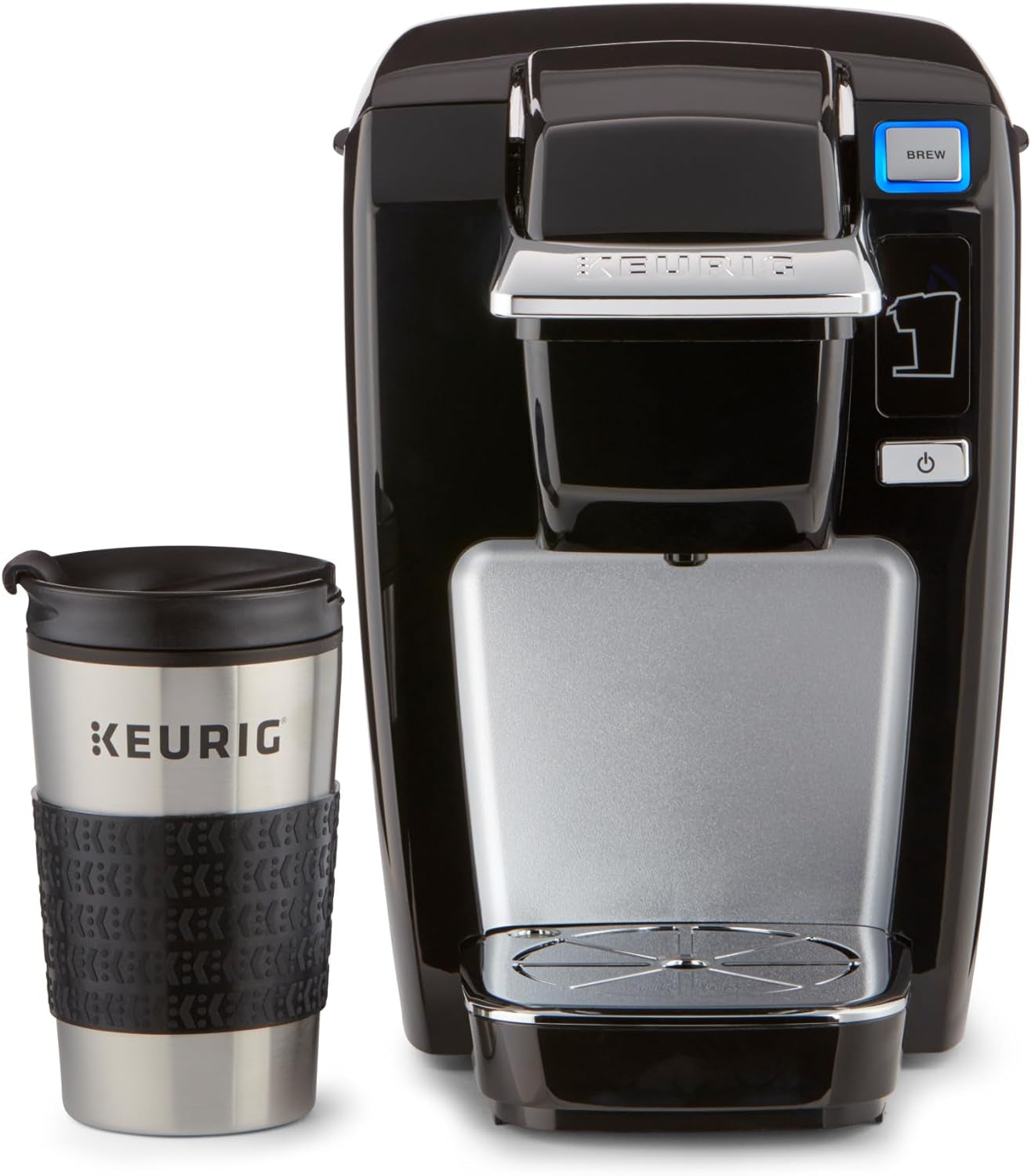 Travel Mug Fits K-Cup Pod Coffee Maker, 1 Count (Pack of 1), Stainless Steel