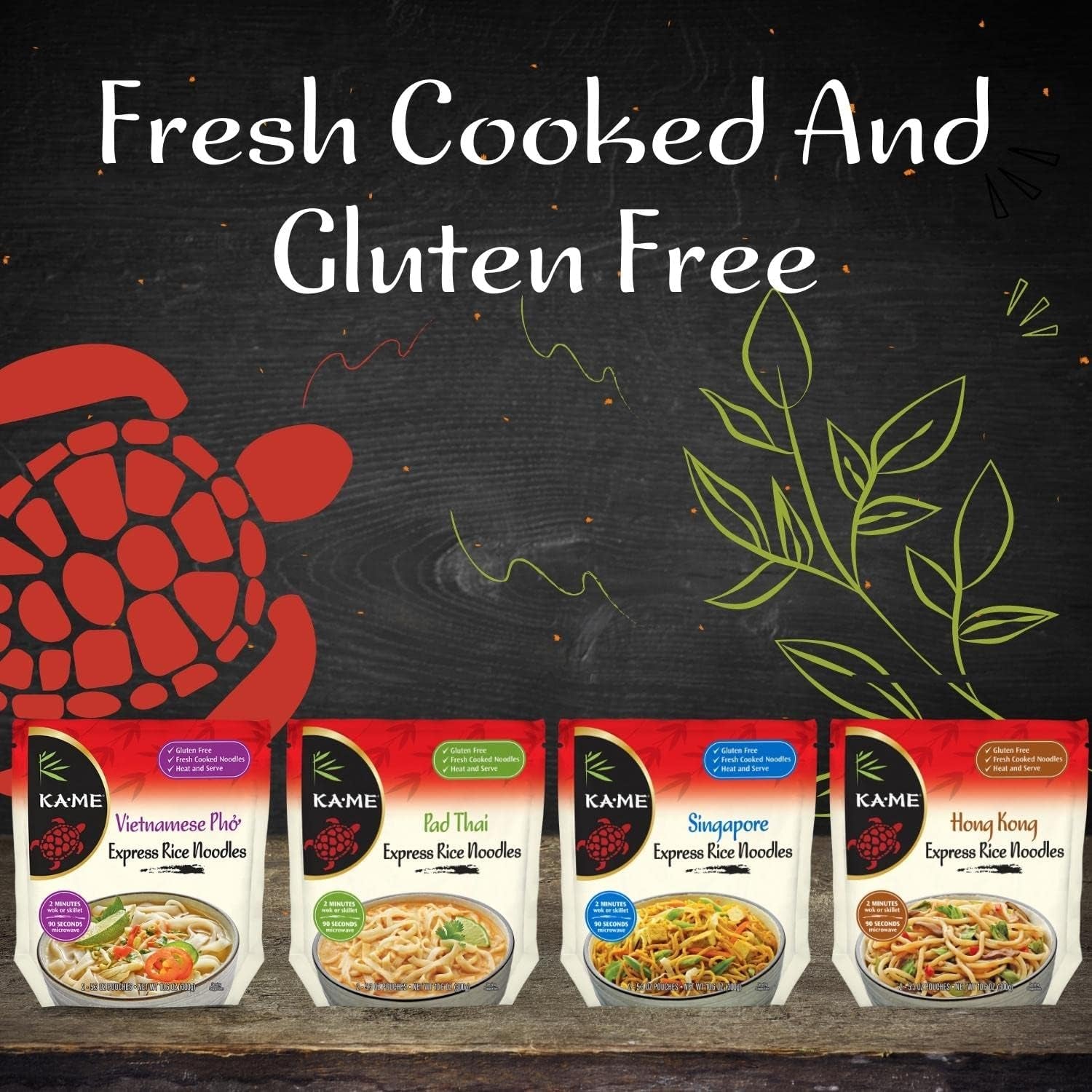 Authentic Hong Kong Rice Noodles - Gluten-Free Cantonese Cuisine - Perfect for Stir-Fries and Broths, Includes Noodles, Sauce, Vegetables and Toppings - 10.6Oz (Pack of 2)