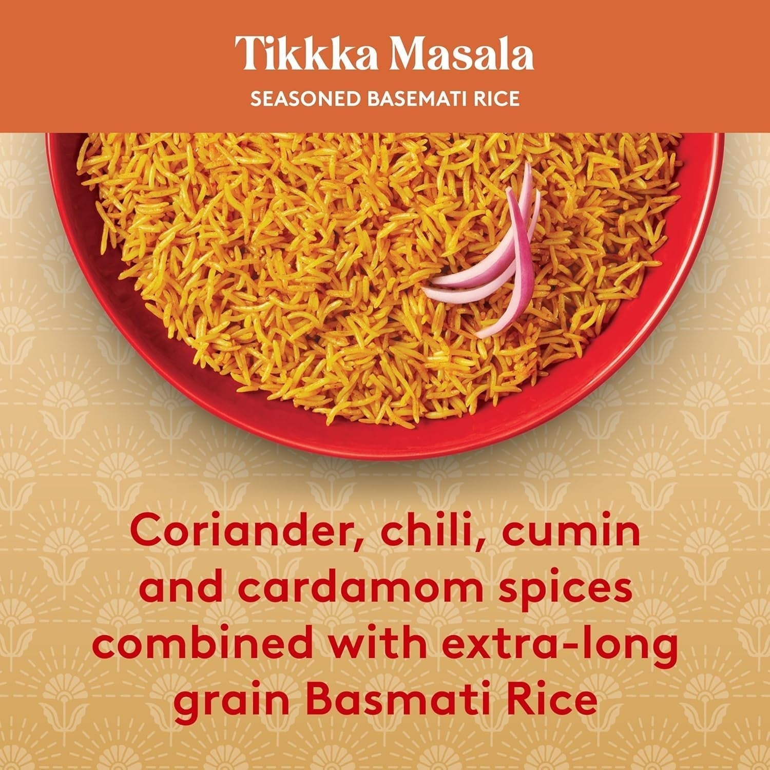 Tikka Masala Basmati Rice - Ready to Heat Basmati Rice - (4 Pack) 8.5 Oz Microwaveable Pouch