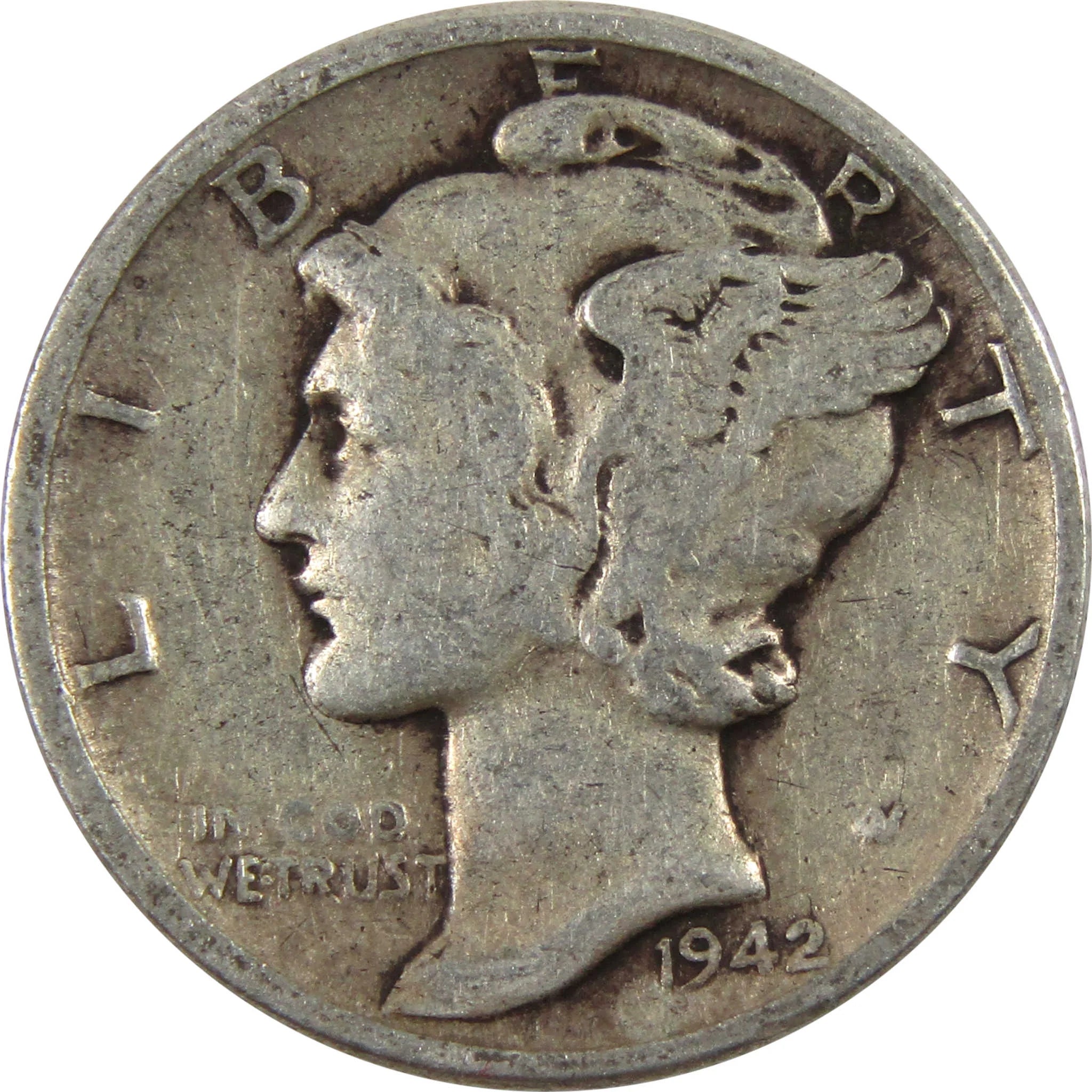 1942 Mercury Dime AG about Good 90% Silver 10C Coin Master Coins