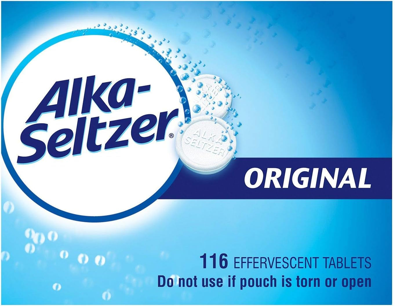 Alkaseltzer Original Effervescent Antacid Tablets 116Ct (2 Pack)