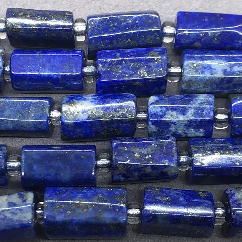 Lapis Lazuli Prism Cube Beads Natural Loose Stone Spacer Diy for Jewelry