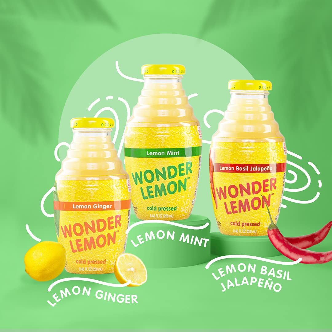 Organic Lemon Ginger Cold Pressed Juice, 8.45Oz (6 Pack)