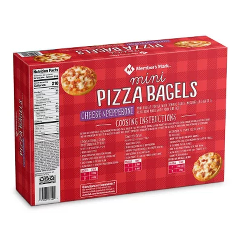 Member'S Mark Mini Pizza Bagels, Cheese & Pepperoni 72 Ct.