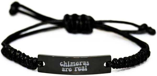 Chimera Bracelet, Gifts, Black Rope Bracelet, Jewelry for Men and Women, Christmas, Stocking Stuffer