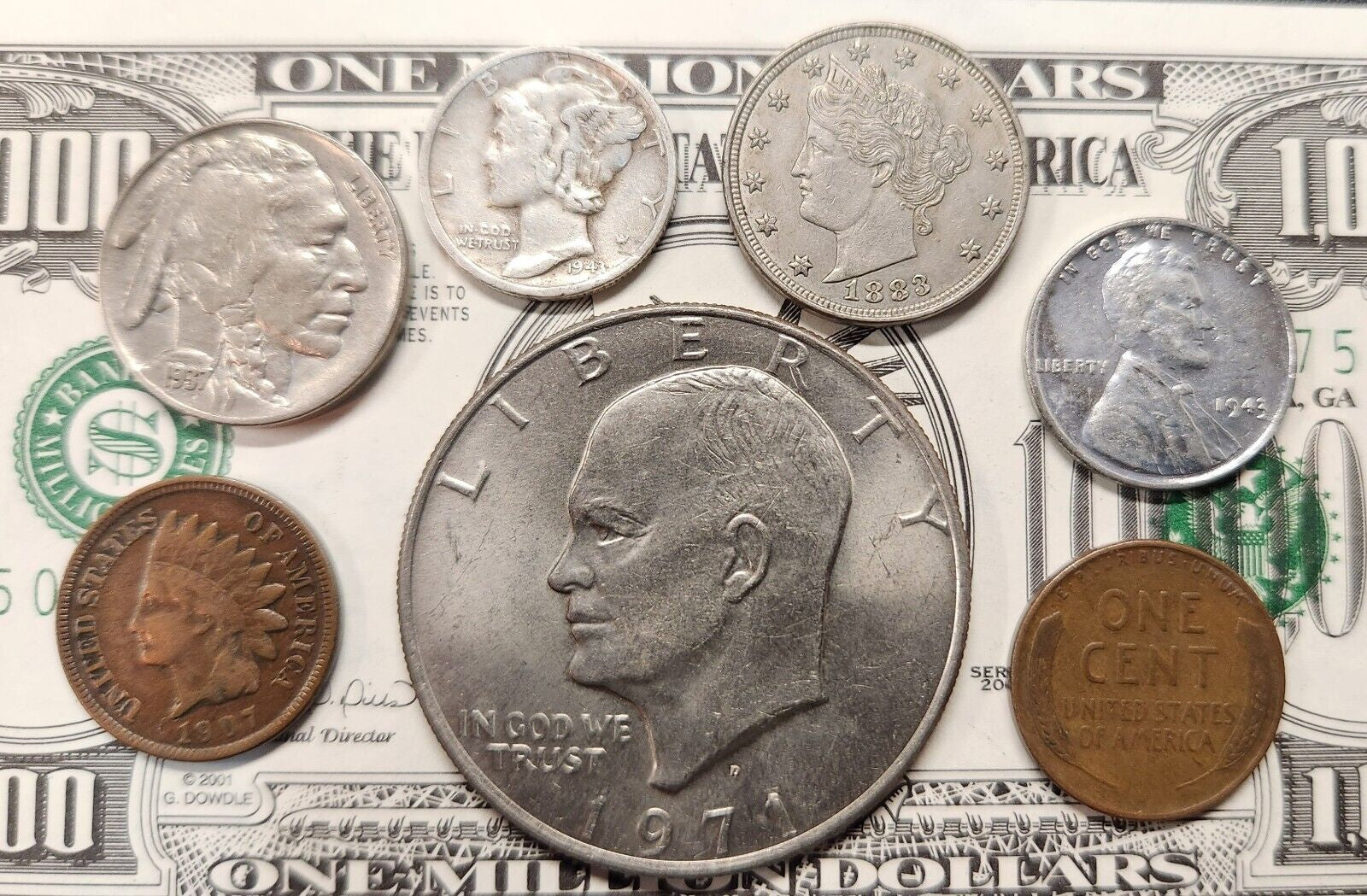 U.S. Coin Starter Lot Collectors Set 7 Coins W/Silver