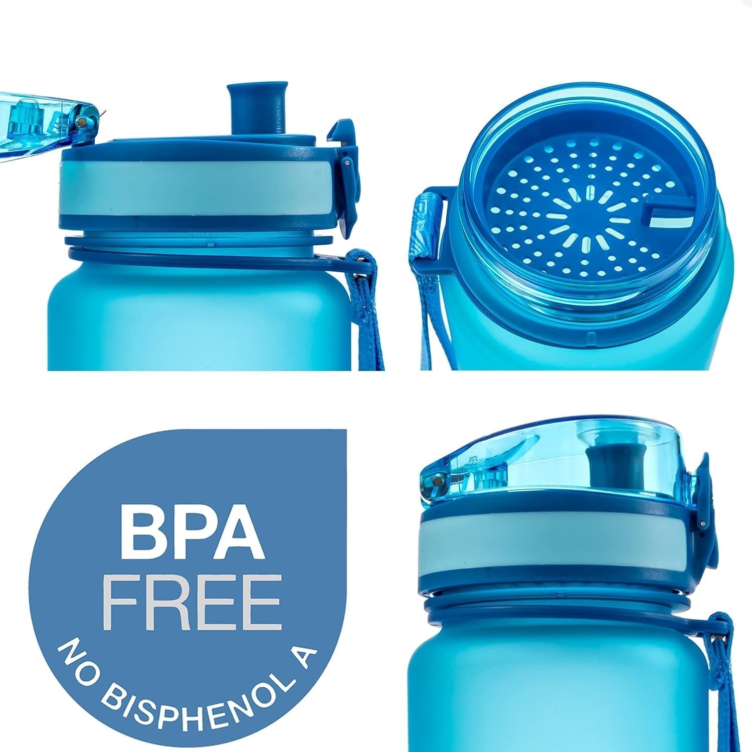 Sports Water Bottle - 32Oz Large - Fast Flow Quick Sip Lid - BPA & BPS Free - Leakproof, Flip Top - Lightweight & Sturdy Tritan Plastic - Strainer for Fruit & Ice