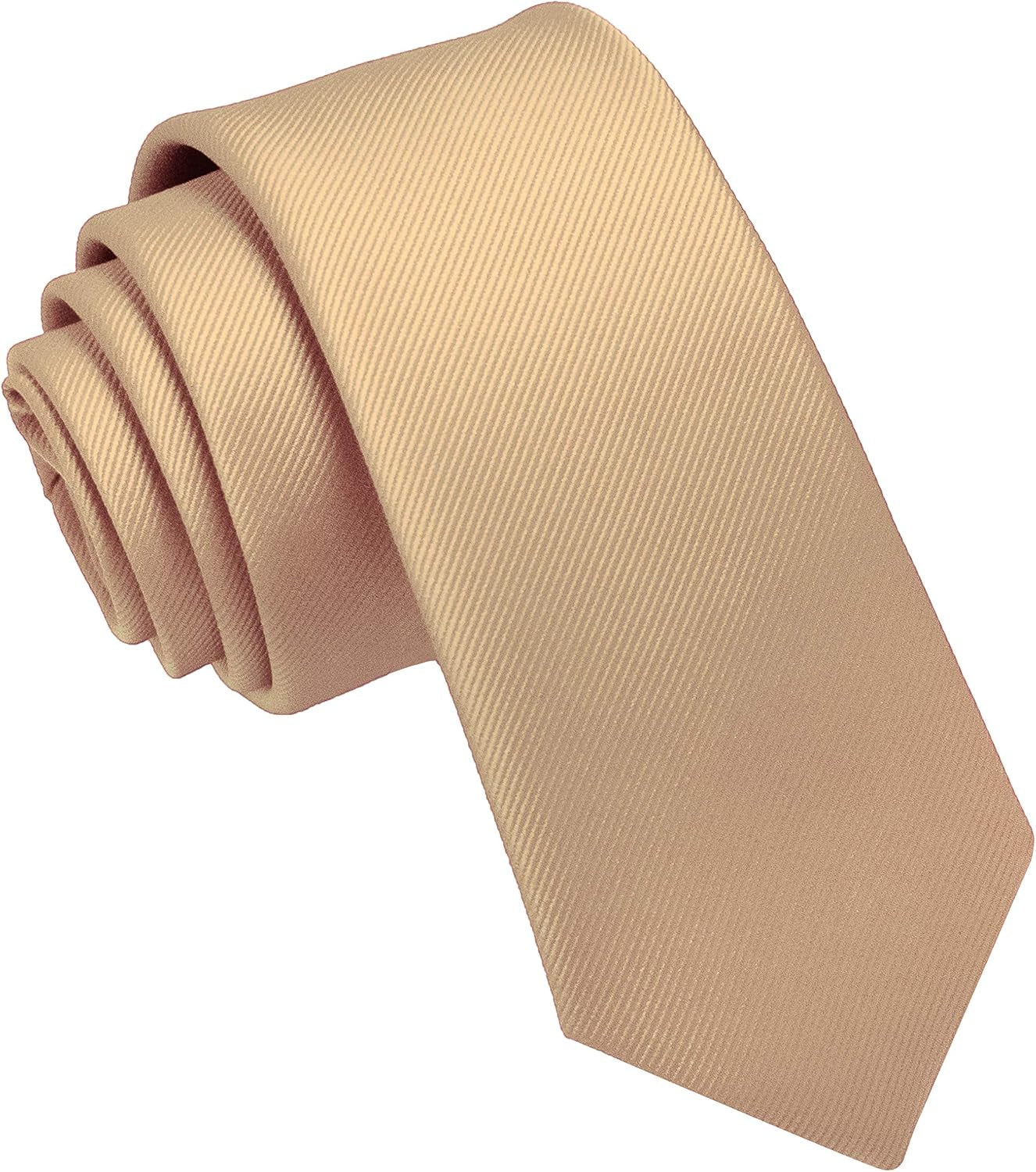 2.4" Solid Color Skinny Tie Slim Necktie for Men