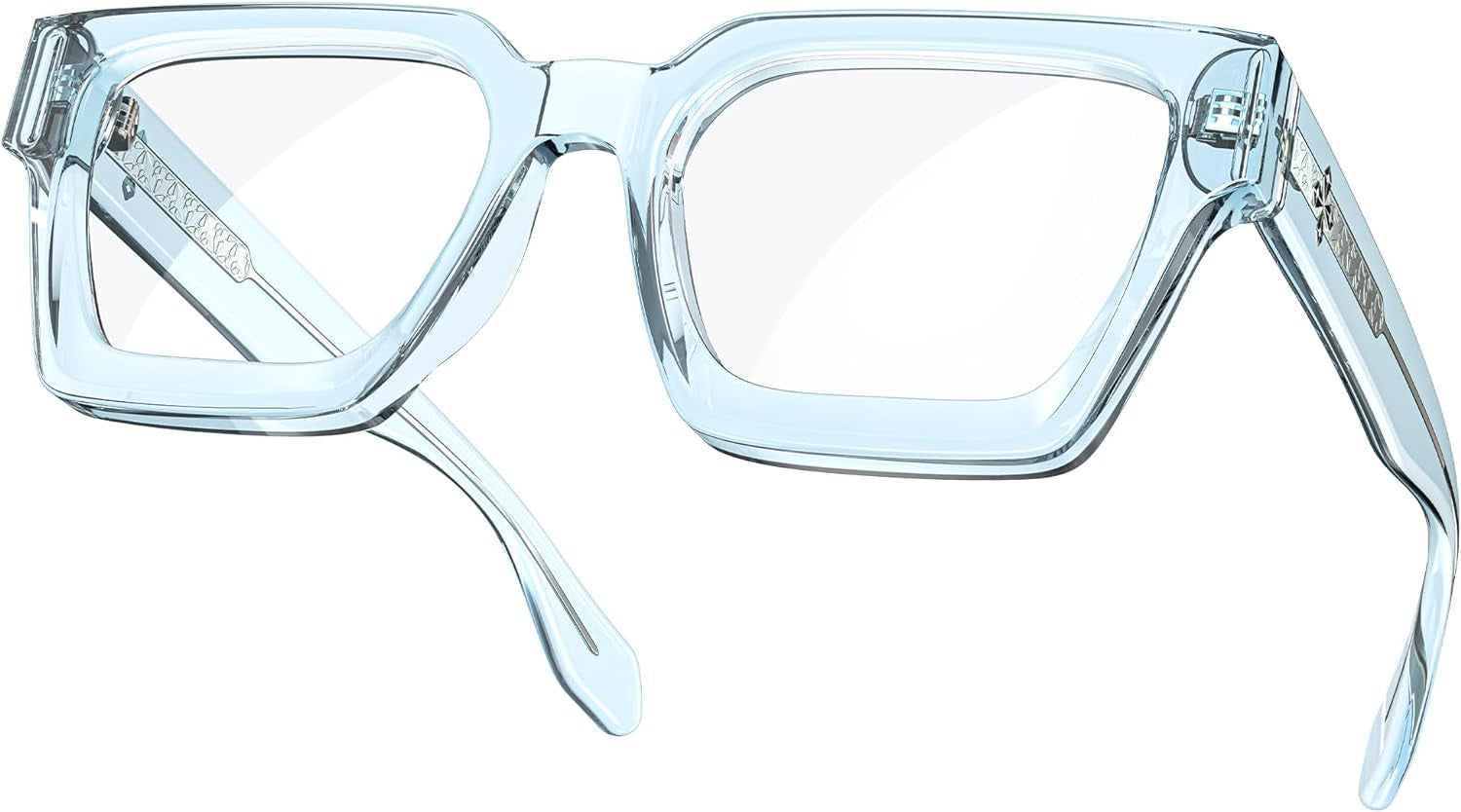 Blue Light Blocking Glasses Rectangle Chic Preppy Look MultiColor Frame for Women Men RIVER