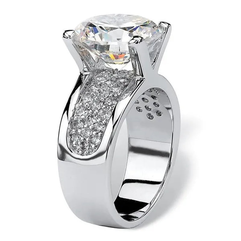 Trendy 4 Prong Setting 2 Ct Diamond Rings for Women Engagement Wedding Rings Proposal Gift