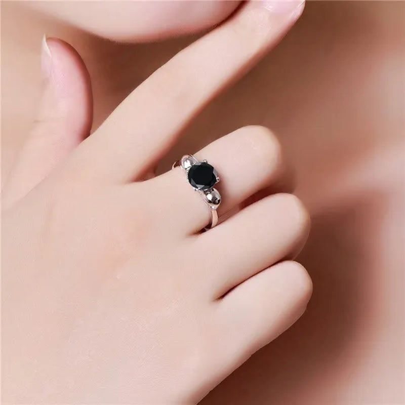 Women Men Rainbow Topaz & Black Spinel Gemstone 925 Sterling Silver Wedding Engagement Band Cocktail Skull Ring Size 6 7 8 9