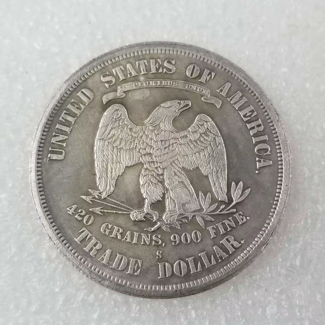 1Pc Replica Handicrafts American S Sit on the Flower Foreign Commemorative Coins Antique Silver Dollars
