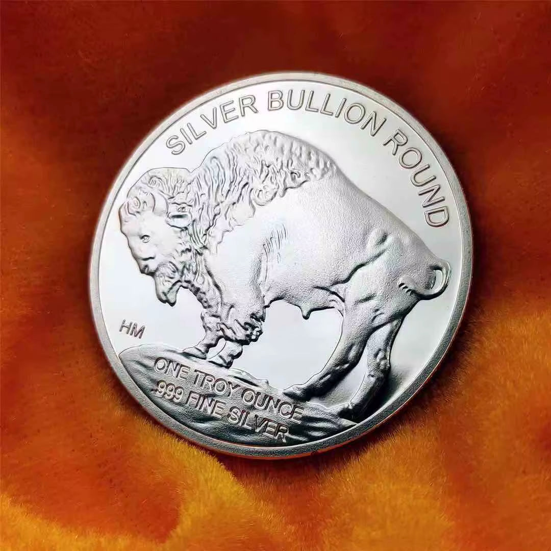Non-Magnetic USA Commemorative Coins Fine Silver 2015 Liberty Indian/Buffalo Challenge Collectible Souvenir Gifts