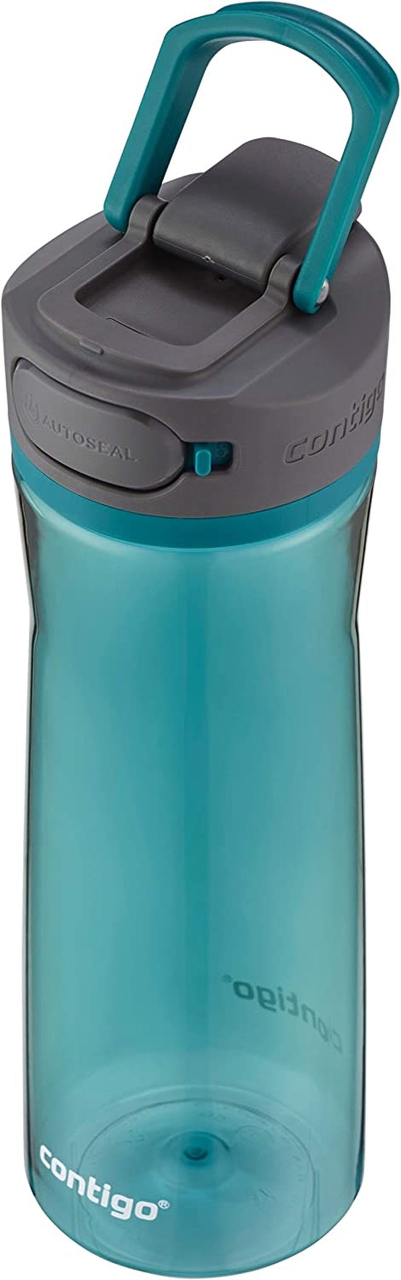 Cortland 24Oz Water Bottle, Bpa-Free Plastic, Spill-Proof, Leak-Proof Lid, and Carry Handle, Dishwasher Safe, Spirulina