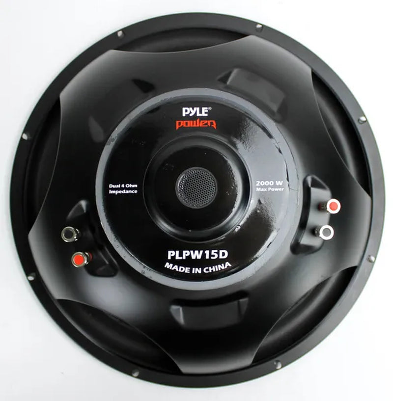 Pyle PLPW15D 15-Inch 2000 Watt 4-Ohm DVC Power Car Audio Subwoofer (3 Pack)