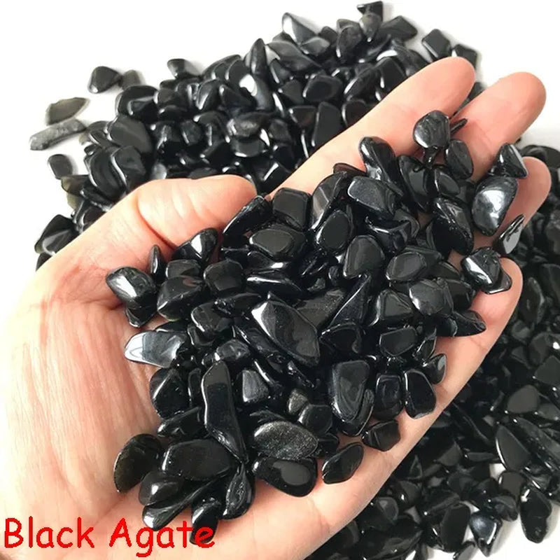 Natural Crystal Mixed Beads Irregular Shaped Tumbled Chips Crushed Stone Yoga Healing Crystal Turquoise Lapis Lazuli Amazonite Stones for Jewelry Making DIY Bracelet Necklace Home Decoration