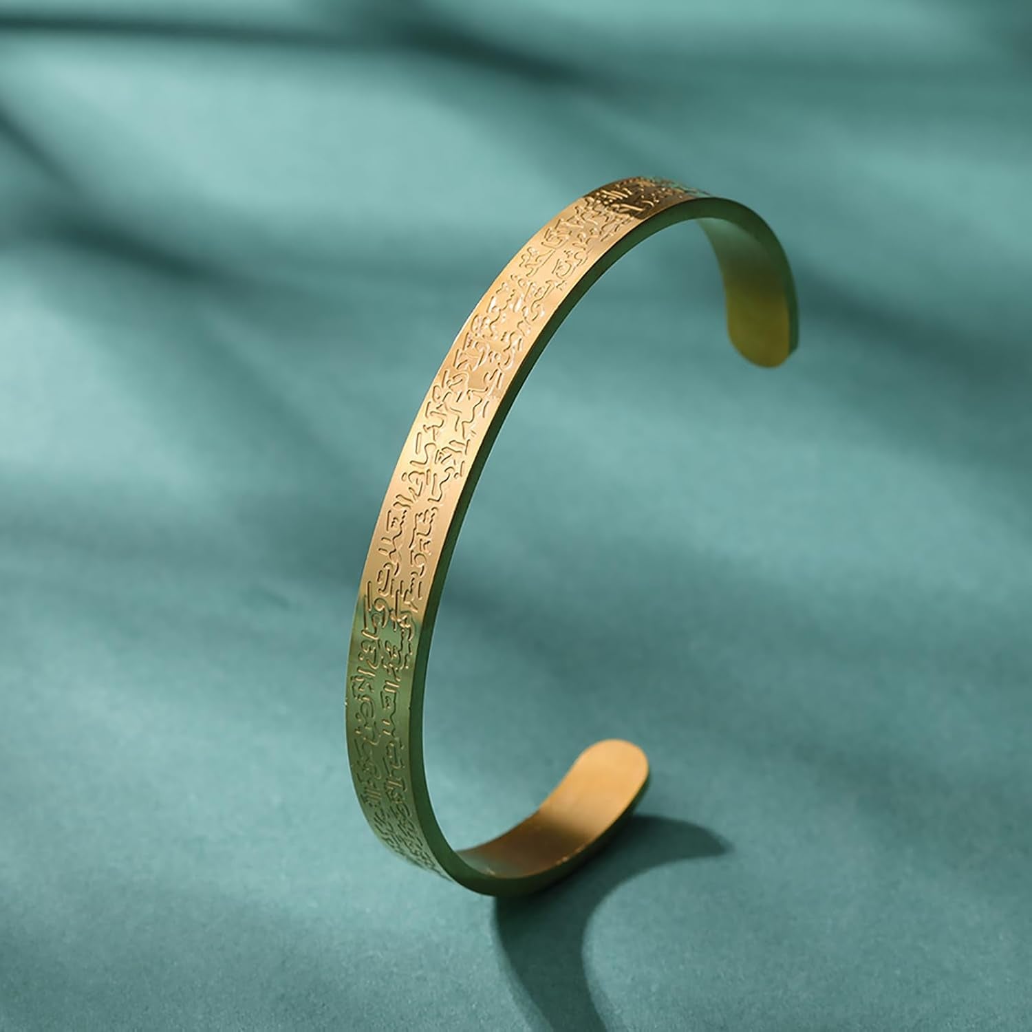 Ayatul Kursi Bracelet for Women Men Muslim Quran Allah Openable Bangles Arabic Calligraphy Cuff Bracelet Islam Eid Islamic Jewelry Gifts