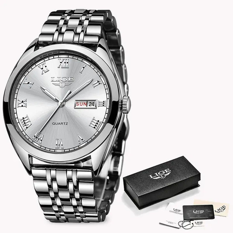 2019 LIGE New Rose Gold Women Watch Business Quartz Watch  Luxury Female Wrist Watch Girl Clock