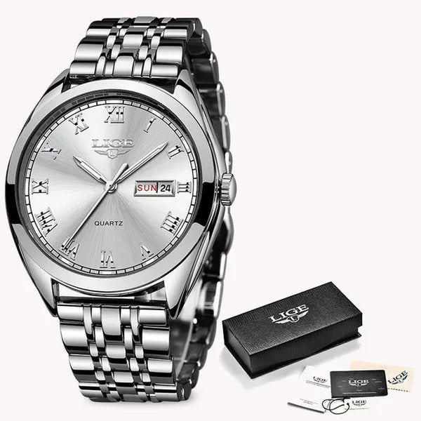 2019 LIGE New Rose Gold Women Watch Business Quartz Watch  Luxury Female Wrist Watch Girl Clock