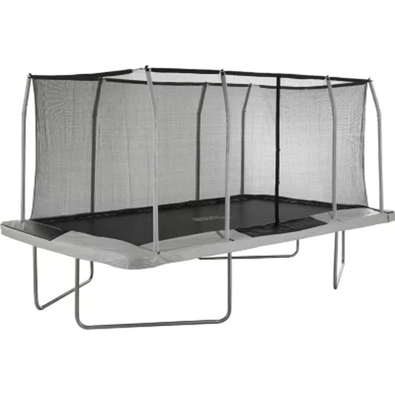 Upper Bounce Mega Rectangular Trampoline with Fiber Flex Enclosure System, 9' X 15'