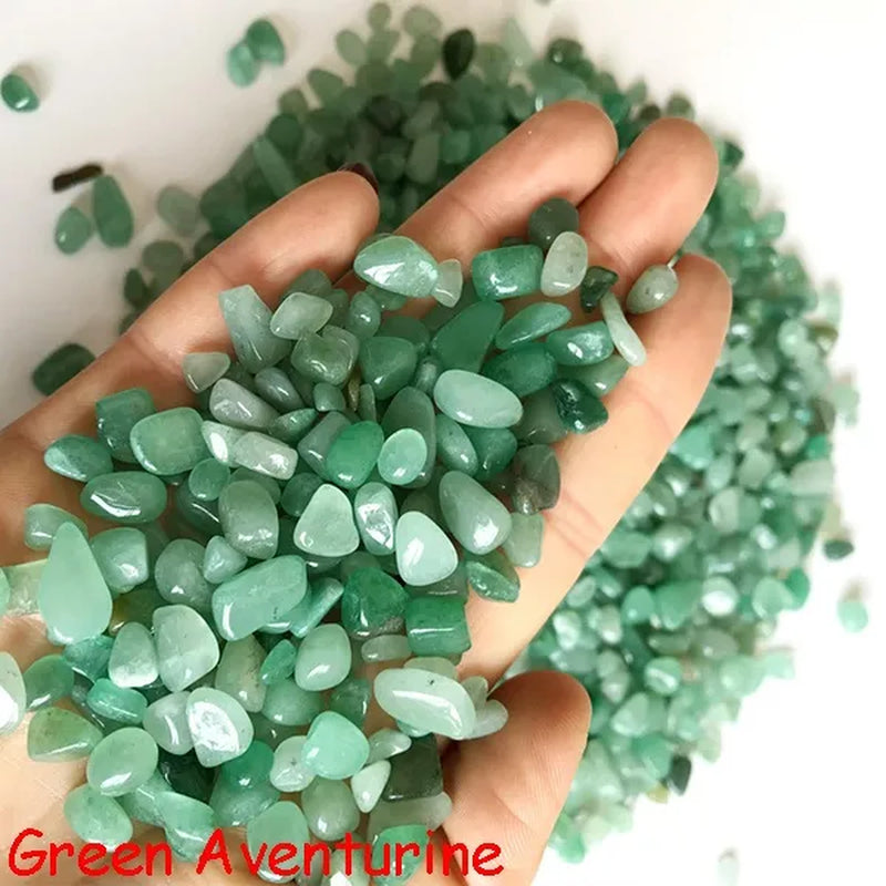 Natural Crystal Mixed Beads Irregular Shaped Tumbled Chips Crushed Stone Yoga Healing Crystal Turquoise Lapis Lazuli Amazonite Stones for Jewelry Making DIY Bracelet Necklace Home Decoration