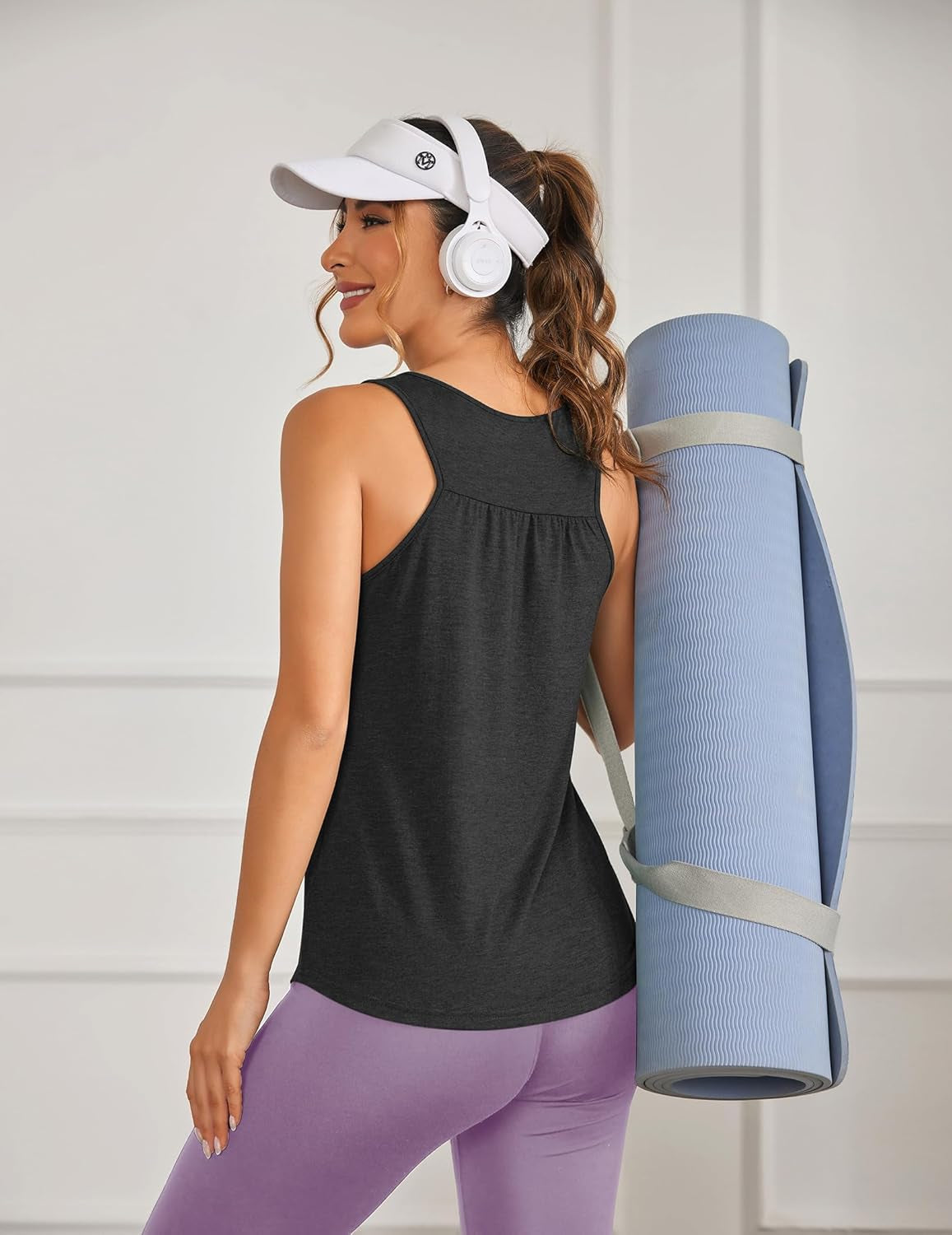 Workout Tank Tops for Women Racerback Loose Fit Yoga Top Sleeveless Gym Shirt Running Athletic Tanks Pack S-3XL