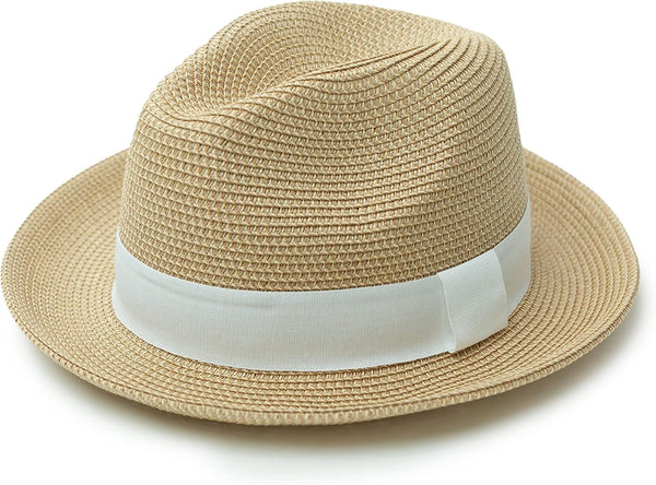 Men'S Straw Fedora Sun Hats
