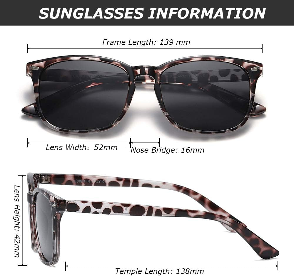 Polarized Sunglasses for Women Classic Retro Style 100% UV Protection