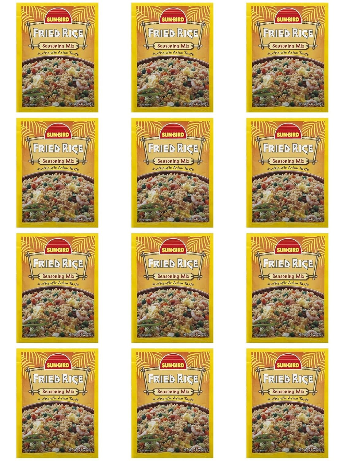 Sunbird Fried Rice Seasoning Mix, 0.74 Ounce - 12 Pack