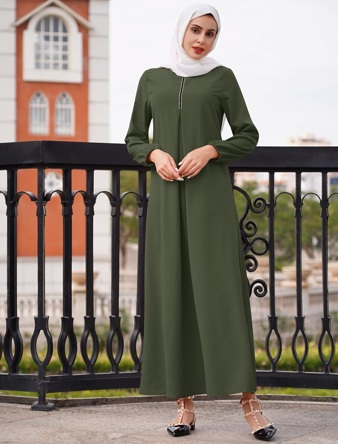 Abay for Women Shiny Self Tie Modest Muslim Dress Ramadan Eid Prayer Clothes Dubai Islamic Jalabiya Arabian Jilbab